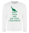 Свитшот KEEP CALM AND EAT VEGETABLES Белый Свитшот KEEP CALM AND EAT VEGETABLES Белый фото