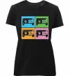 Жіноча преміум футболка audiocassette Чорний фото