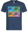 Чоловіча футболка audiocassette Темно-синій фото