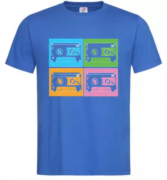 Чоловіча футболка audiocassette Яскраво-синій фото