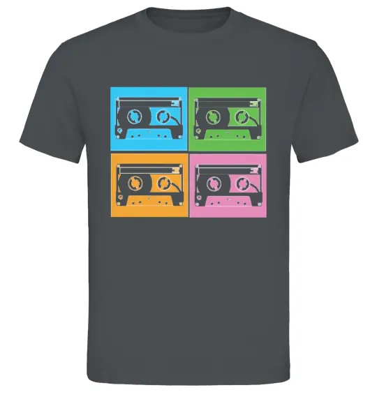 Чоловіча футболка audiocassette Графіт фото