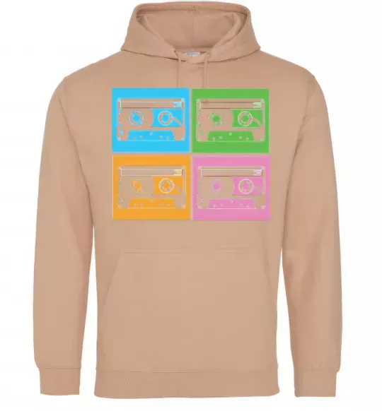 Мужская толстовка (худи) audiocassette Песочный фото