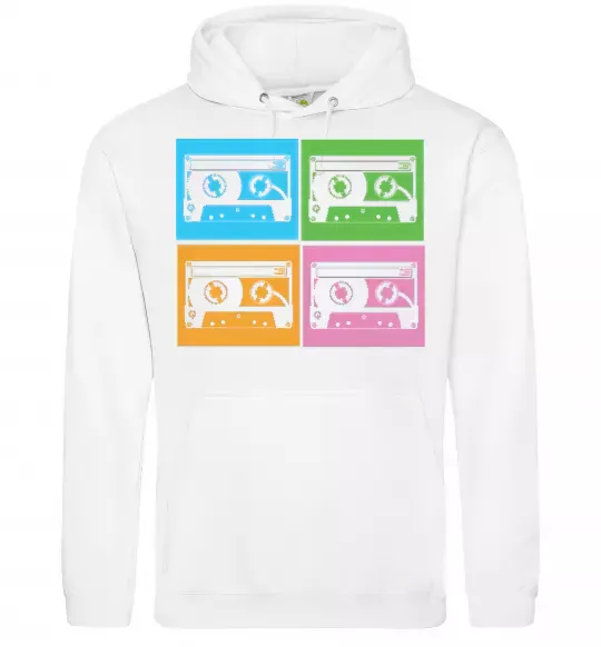 Женская толстовка (худи) audiocassette Белый фото
