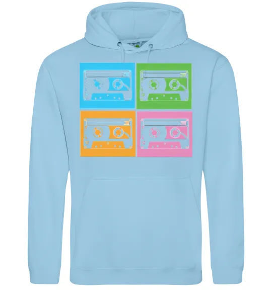 Жіноча толстовка (худі) audiocassette Блакитний фото