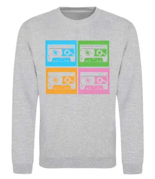 Свитшот audiocassette Серый меланж фото
