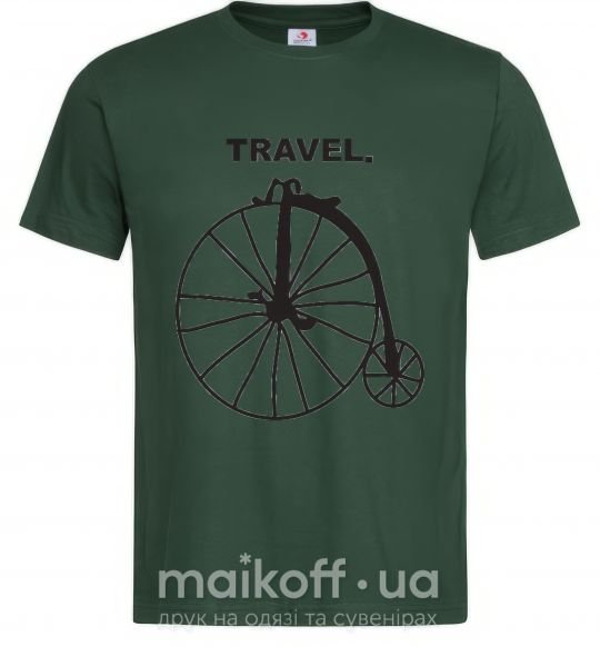 Мужская футболка TRAVEL. Темно-зеленый фото
