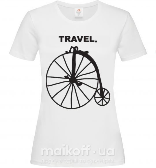 Женская футболка TRAVEL. Белый фото