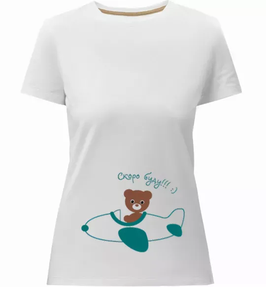 Женская премиум футболка СКОРО БУДУ!!! Белый фото