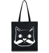 Еко-сумка Кіт з вусами Чорний Еко-сумка Кіт з вусами Чорний фото