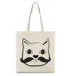 Еко-сумка Кіт з вусами Бежевий Еко-сумка Кіт з вусами Бежевий фото