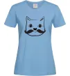 Женская футболка Кіт з вусами Голубой Женская футболка Кіт з вусами Голубой фото