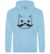 Жіноча толстовка (худі) Кіт з вусами Блакитний фото