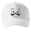 Кепка Кіт з вусами Білий фото
