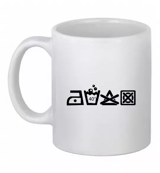 Чашка керамічна INSTRUCTIONS FOR USE Білий фото