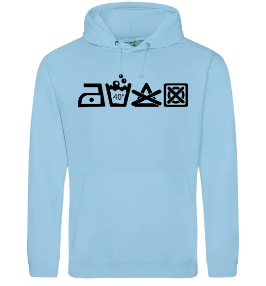 Чоловіча толстовка (худі) INSTRUCTIONS FOR USE Блакитний фото