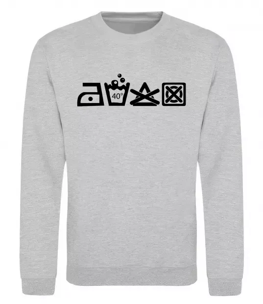 Свитшот INSTRUCTIONS FOR USE Серый меланж фото