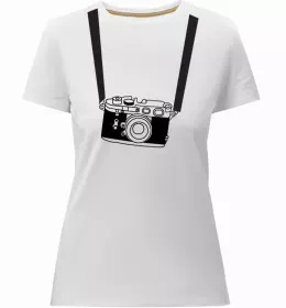 Женская премиум футболка Official photographer Черный фото