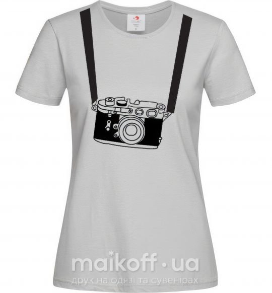 Жіноча футболка FOR PHOTOGRAPHER Сірий фото