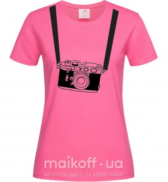 Жіноча футболка FOR PHOTOGRAPHER Яскраво-рожевий фото