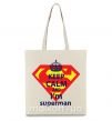 Эко-сумка Keep calm and i'm superman Бежевый фото