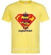 Мужская футболка Keep calm and i'm superman Лимонный фото