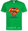 Мужская футболка Keep calm and i'm superman Зеленый фото