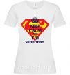 Жіноча футболка Keep calm and i'm superman Білий фото
