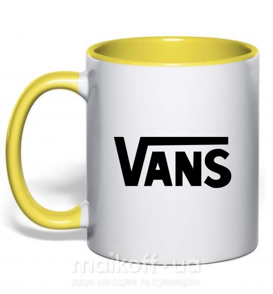 Чашка з кольоровою ручкою VANS Сонячно жовтий фото