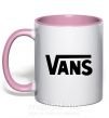 Чашка з кольоровою ручкою VANS Ніжно рожевий фото