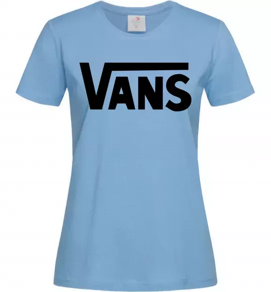 Женская футболка VANS Голубой фото