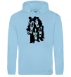 Мужская толстовка (худи) KISS band Голубой фото