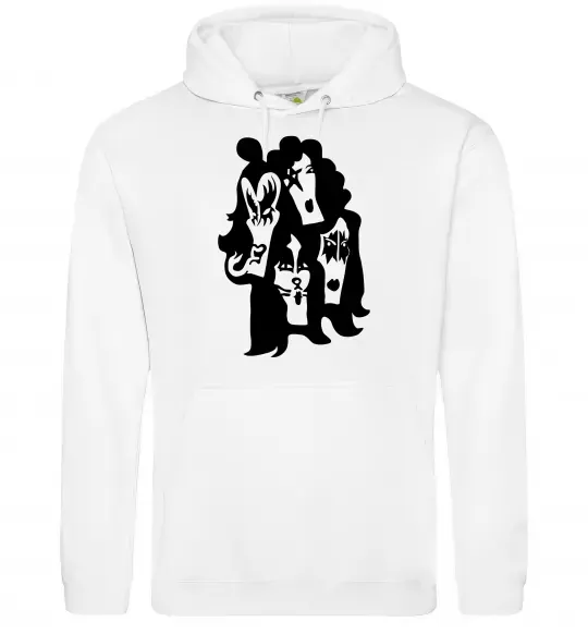 Жіноча толстовка (худі) KISS band Білий фото