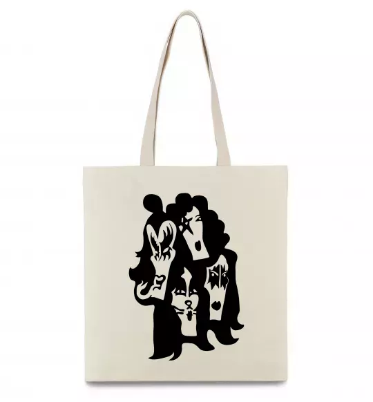 Еко-сумка KISS band Бежевий фото