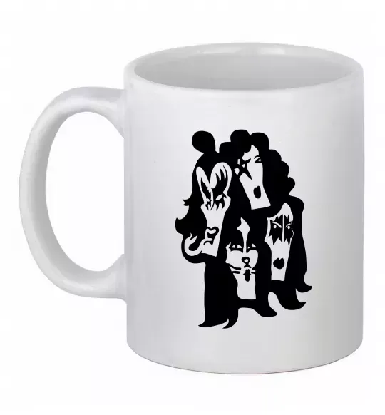 Чашка керамическая KISS band Белый фото