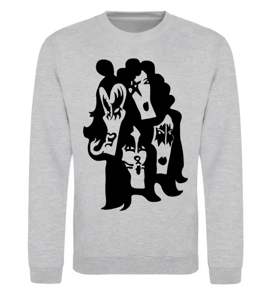 Світшот KISS band Сірий меланж фото