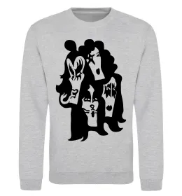 Свитшот KISS band Серый меланж фото
