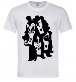 Мужская футболка KISS band Белый фото