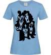 Жіноча футболка KISS band Блакитний фото