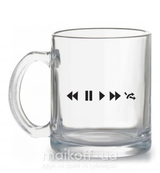 Чашка стеклянная PLAY Прозрачный фото