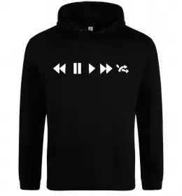 Мужская толстовка (худи) Music smile Черный фото