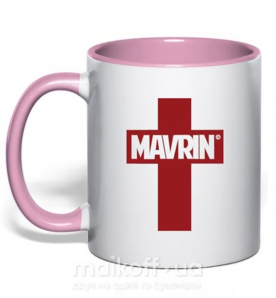 Чашка з кольоровою ручкою MAVRIN Ніжно рожевий фото