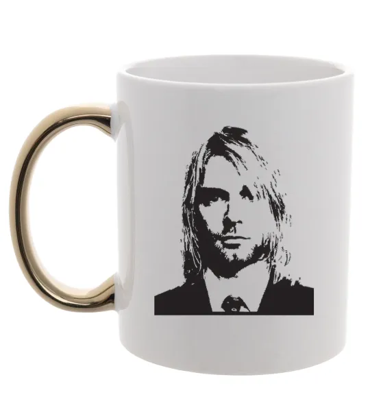 Чашка з кольоровою ручкою KURT COBEIN Золото фото