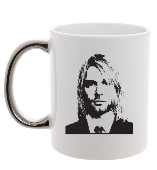 Чашка з кольоровою ручкою KURT COBEIN Срібло фото