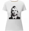 Жіноча преміум футболка KURT COBEIN Білий фото
