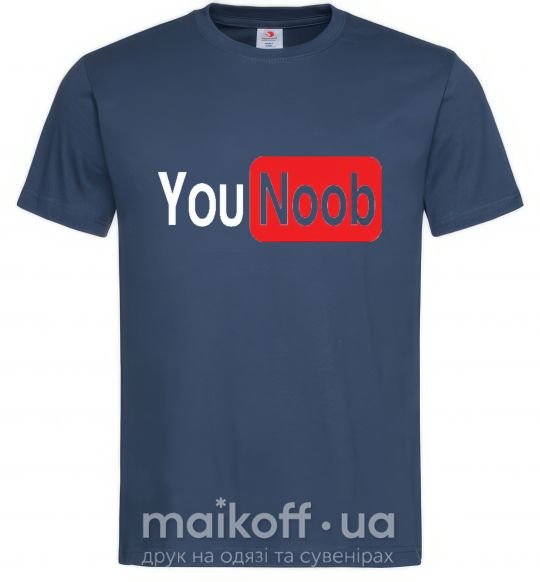 Мужская футболка YOU NOOB Темно-синий фото