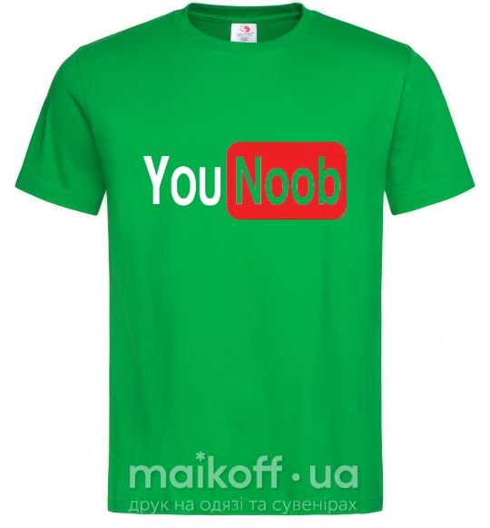 Мужская футболка YOU NOOB Зеленый фото