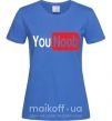 Жіноча футболка YOU NOOB Яскраво-синій фото