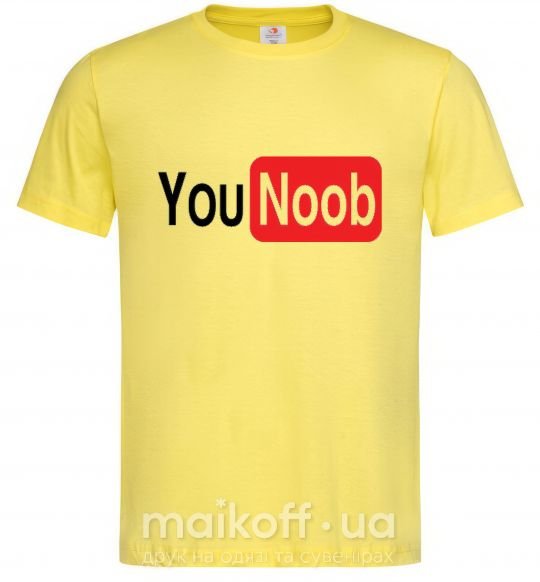 Чоловіча футболка YOU NOOB Лимонний фото