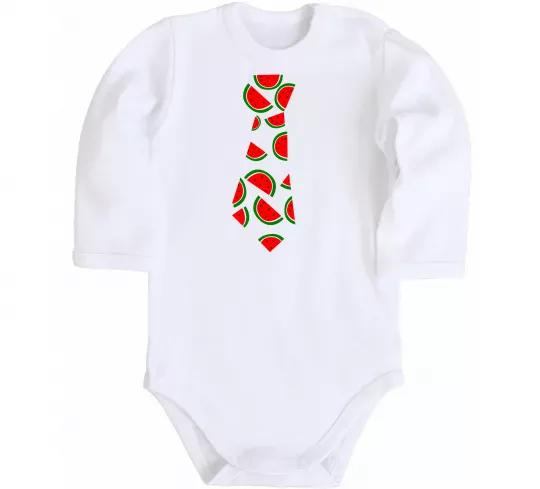 Детский боди Кавун Белый фото