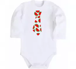 Детский боди Кавун Белый фото